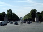 View from the Place de la Concorde Along the Champs Elysee