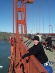Felon Corrie, fleeing San Francisco on her trusty bike